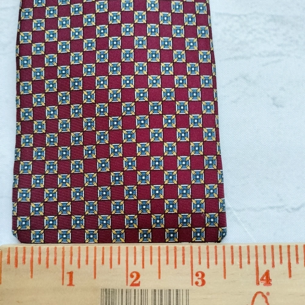 Angelo Bosani The Tie Rack  Necktie Stylish Silk Geometric Pattern Made in Italy